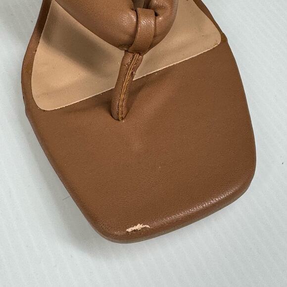 A‎ NEW DAY Elvie Round Heel Sandal Brown Size 8.5 Vegan Beach Vacation Casual - Picture 7 of 9